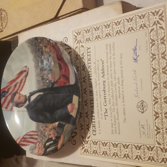 EDWIN M.KNOWLES COLLECTOR PLATE Other - THE GETTYSBURG  ADDRESS COLLECTOR PLATE